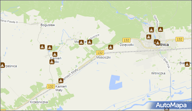 mapa Mościczki, Mościczki na mapie Targeo