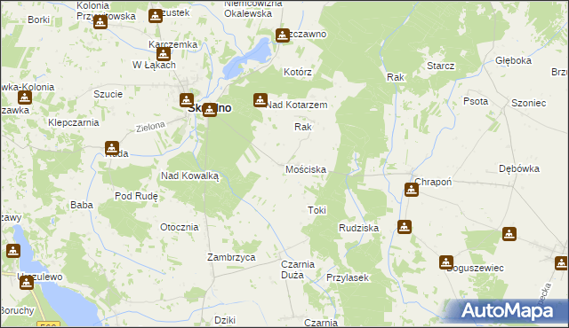 mapa Mościska gmina Skrwilno, Mościska gmina Skrwilno na mapie Targeo