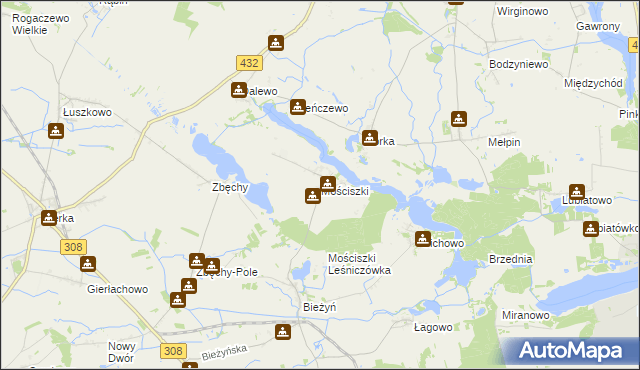 mapa Mościszki, Mościszki na mapie Targeo