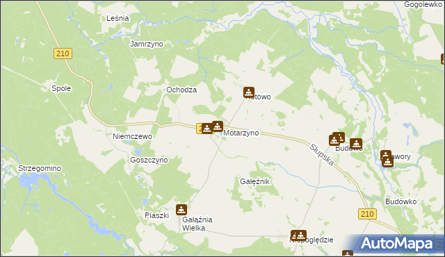 mapa Motarzyno, Motarzyno na mapie Targeo