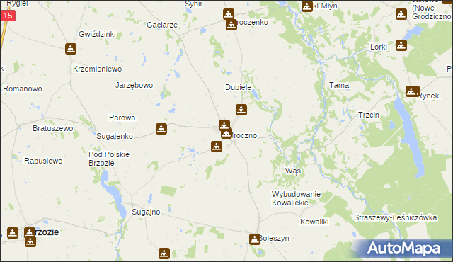 mapa Mroczno, Mroczno na mapie Targeo