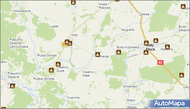 mapa Mściwuje, Mściwuje na mapie Targeo