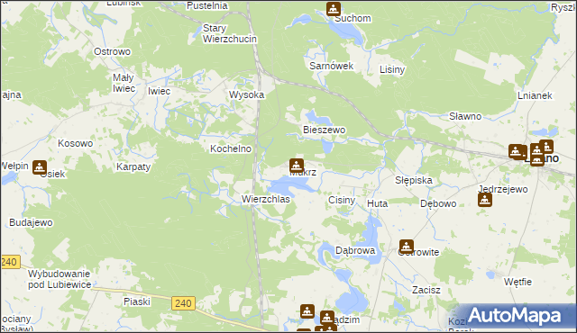 mapa Mukrz, Mukrz na mapie Targeo