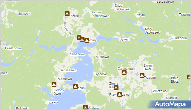 mapa Mutkowo, Mutkowo na mapie Targeo