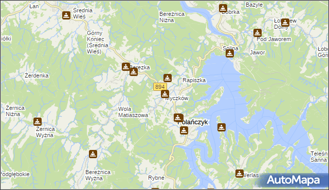 mapa Myczków, Myczków na mapie Targeo