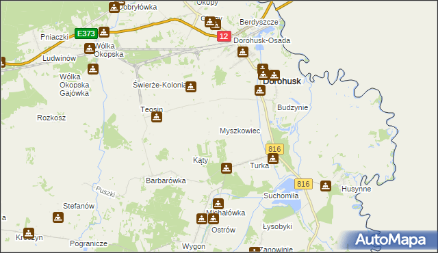 mapa Myszkowiec, Myszkowiec na mapie Targeo