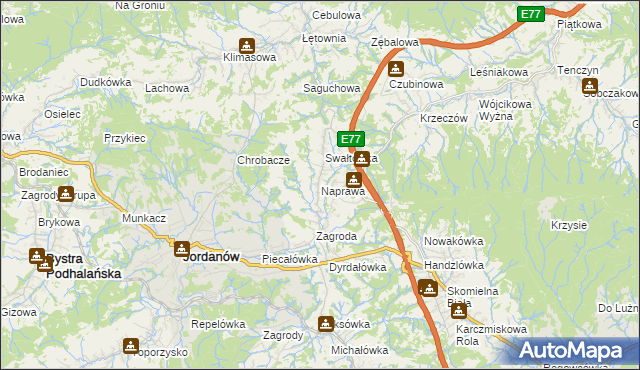 mapa Naprawa, Naprawa na mapie Targeo