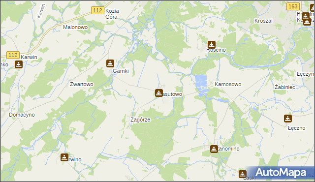 mapa Nasutowo, Nasutowo na mapie Targeo