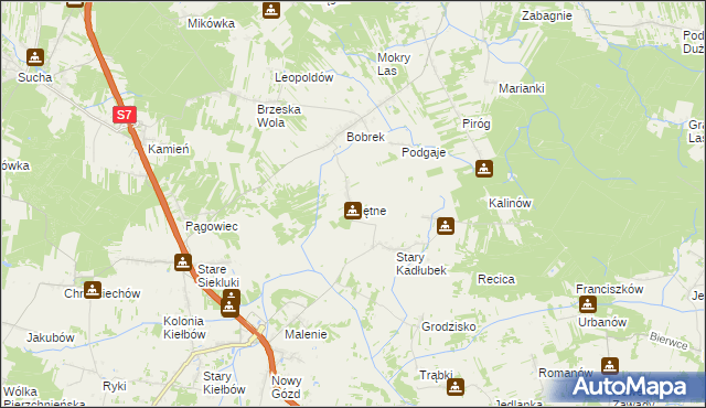 mapa Nętne, Nętne na mapie Targeo