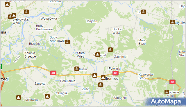 mapa Niedabyl, Niedabyl na mapie Targeo