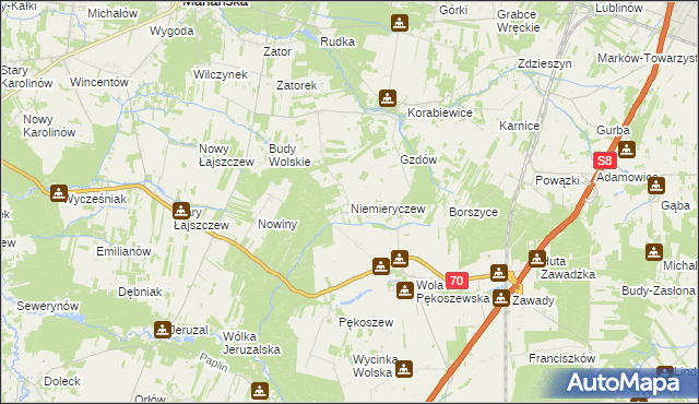 mapa Niemieryczew, Niemieryczew na mapie Targeo