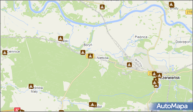mapa Nietków, Nietków na mapie Targeo