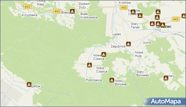 mapa Nowa Ciświca, Nowa Ciświca na mapie Targeo