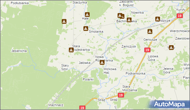 mapa Nowa Rozedranka, Nowa Rozedranka na mapie Targeo