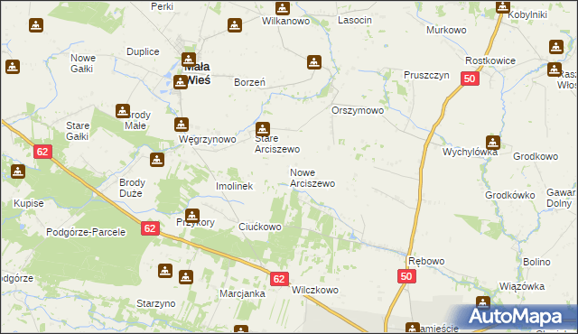 mapa Nowe Arciszewo, Nowe Arciszewo na mapie Targeo