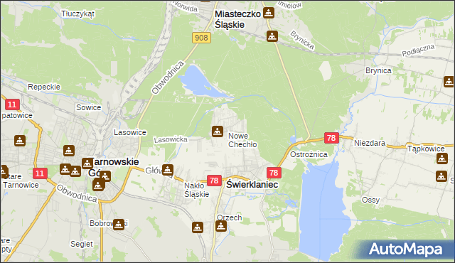 mapa Nowe Chechło, Nowe Chechło na mapie Targeo