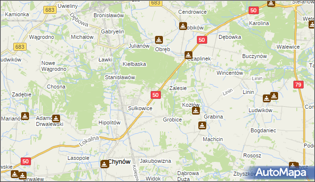 mapa Nowe Grobice, Nowe Grobice na mapie Targeo
