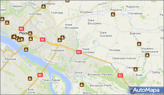 mapa Nowe Gulczewo, Nowe Gulczewo na mapie Targeo