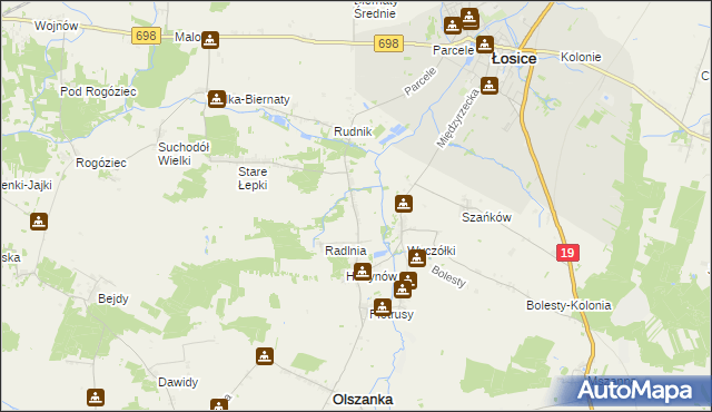 mapa Nowe Łepki, Nowe Łepki na mapie Targeo