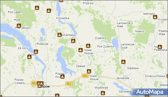 mapa Nowe Motule, Nowe Motule na mapie Targeo