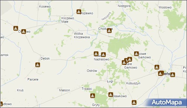 mapa Nowe Nadratowo, Nowe Nadratowo na mapie Targeo