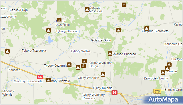 mapa Nowe Osipy, Nowe Osipy na mapie Targeo