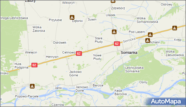 mapa Nowe Płudy, Nowe Płudy na mapie Targeo