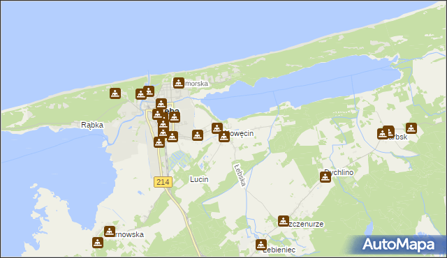 mapa Nowęcin, Nowęcin na mapie Targeo