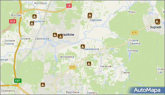 mapa Nowodworce, Nowodworce na mapie Targeo