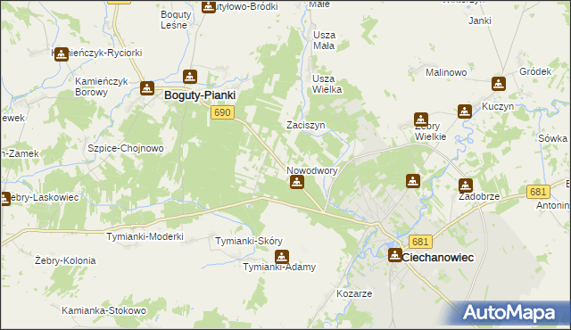 mapa Nowodwory, Nowodwory na mapie Targeo