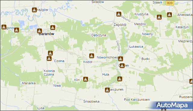 mapa Nowomichowska, Nowomichowska na mapie Targeo
