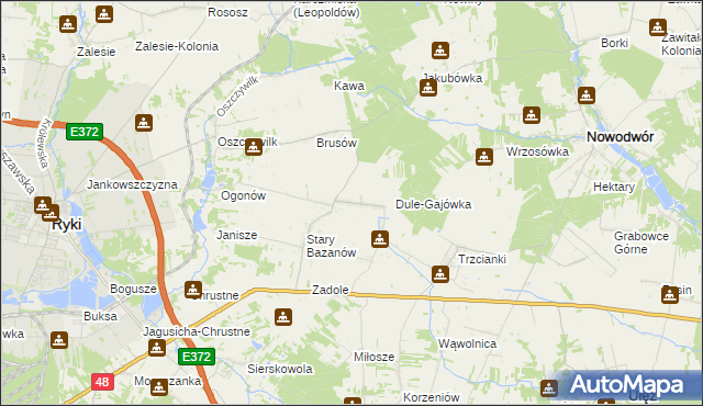 mapa Nowy Bazanów, Nowy Bazanów na mapie Targeo