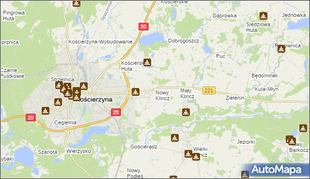 mapa Nowy Klincz, Nowy Klincz na mapie Targeo