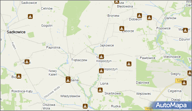 mapa Nowy Kłopoczyn, Nowy Kłopoczyn na mapie Targeo
