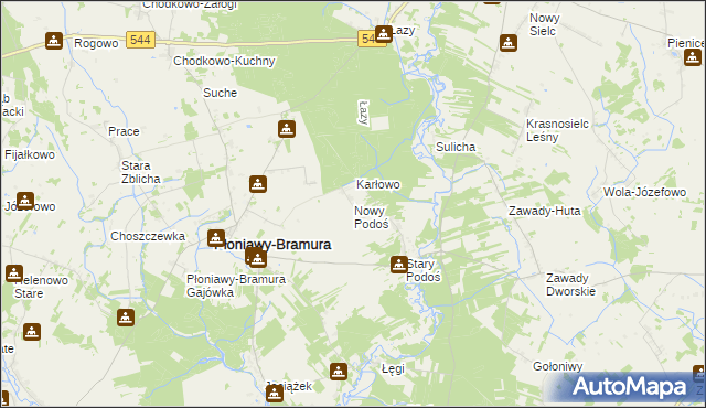 mapa Nowy Podoś, Nowy Podoś na mapie Targeo