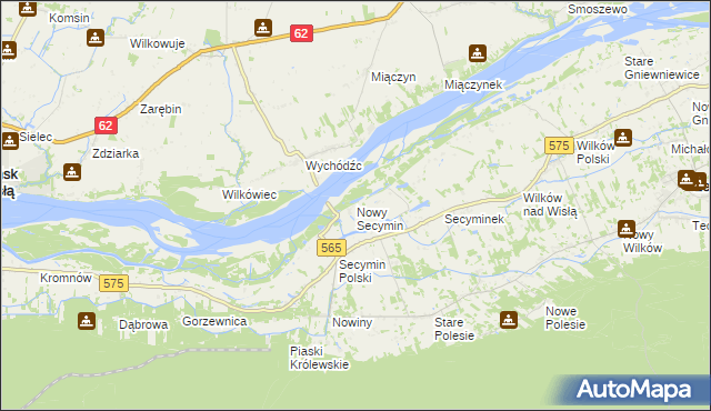 mapa Nowy Secymin, Nowy Secymin na mapie Targeo