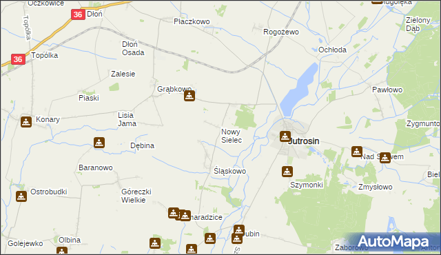 mapa Nowy Sielec, Nowy Sielec na mapie Targeo