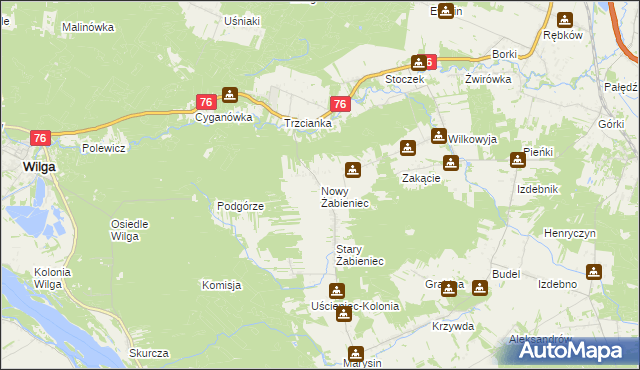 mapa Nowy Żabieniec, Nowy Żabieniec na mapie Targeo