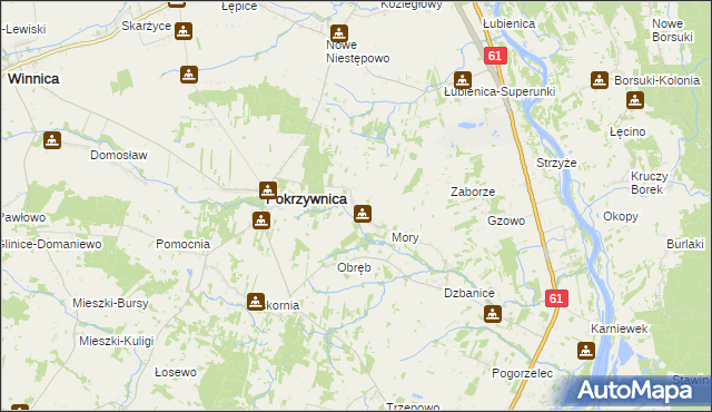 mapa Obrębek, Obrębek na mapie Targeo