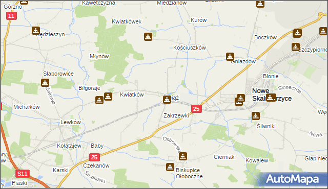 mapa Ociąż, Ociąż na mapie Targeo