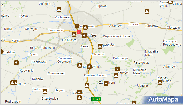 mapa Oficjałów, Oficjałów na mapie Targeo