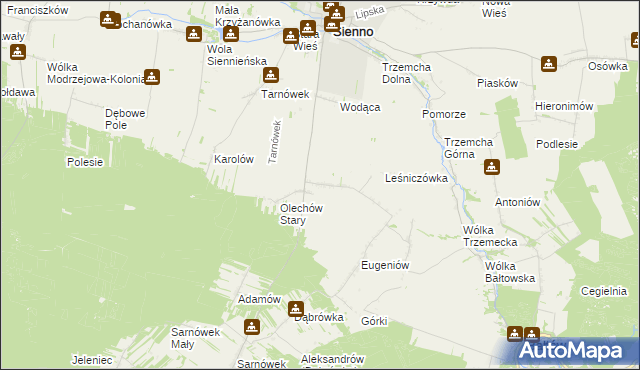 mapa Olechów Nowy, Olechów Nowy na mapie Targeo