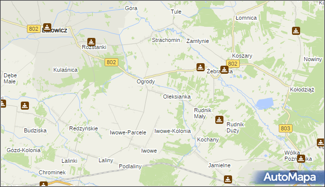 mapa Oleksianka, Oleksianka na mapie Targeo