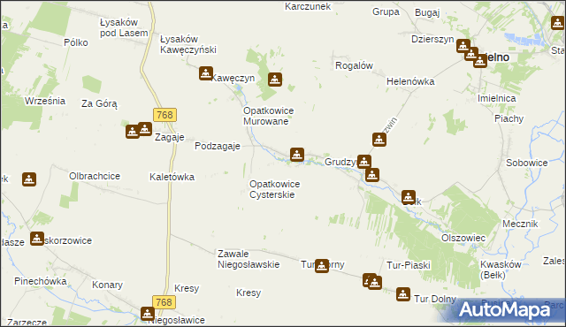mapa Opatkowice Pojałowskie, Opatkowice Pojałowskie na mapie Targeo
