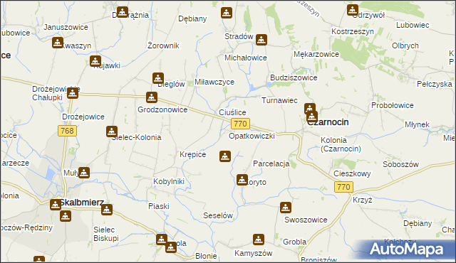 mapa Opatkowiczki, Opatkowiczki na mapie Targeo