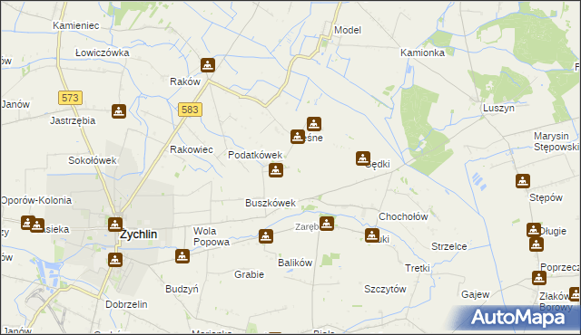 mapa Orątki Górne, Orątki Górne na mapie Targeo