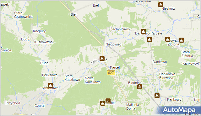 mapa Orło gmina Małkinia Górna, Orło gmina Małkinia Górna na mapie Targeo