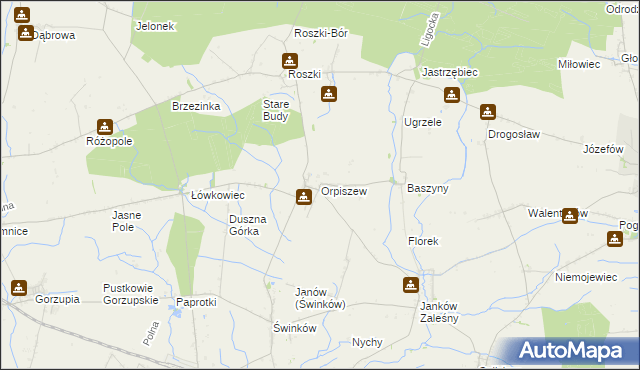 mapa Orpiszew, Orpiszew na mapie Targeo