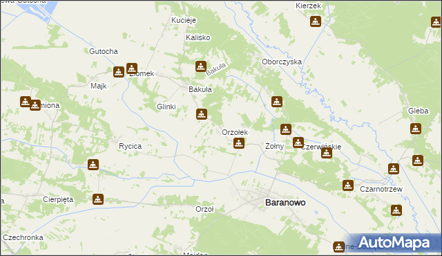 mapa Orzołek, Orzołek na mapie Targeo