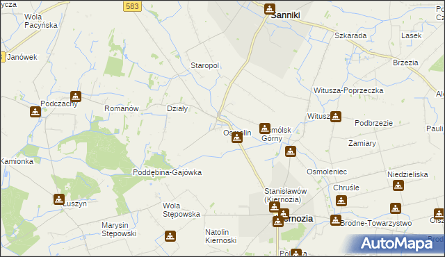 mapa Osmolin, Osmolin na mapie Targeo